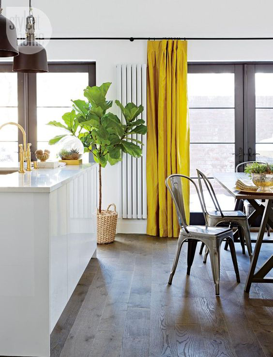 Rideaux pour cuisine moderne : idées pour choisir le tissu Rideau pour cuisine campagne chic