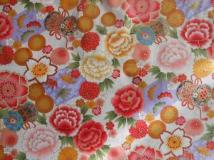 tissu japonais motif fleurs