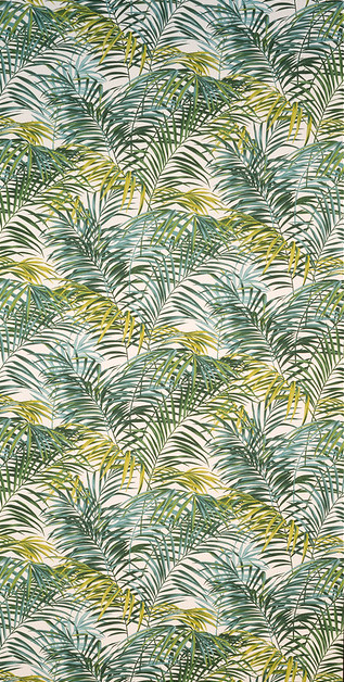 tissu imprimé feuilles de palmes déco murale