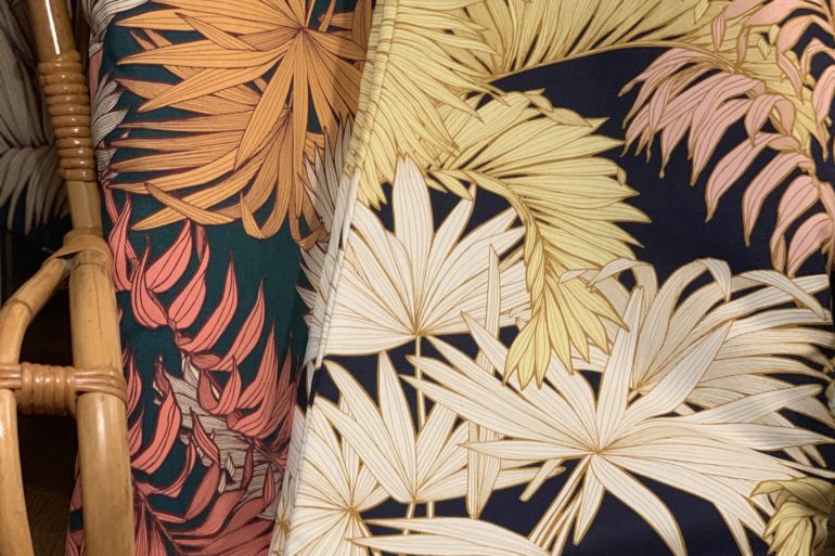 tissu jungle feuilles