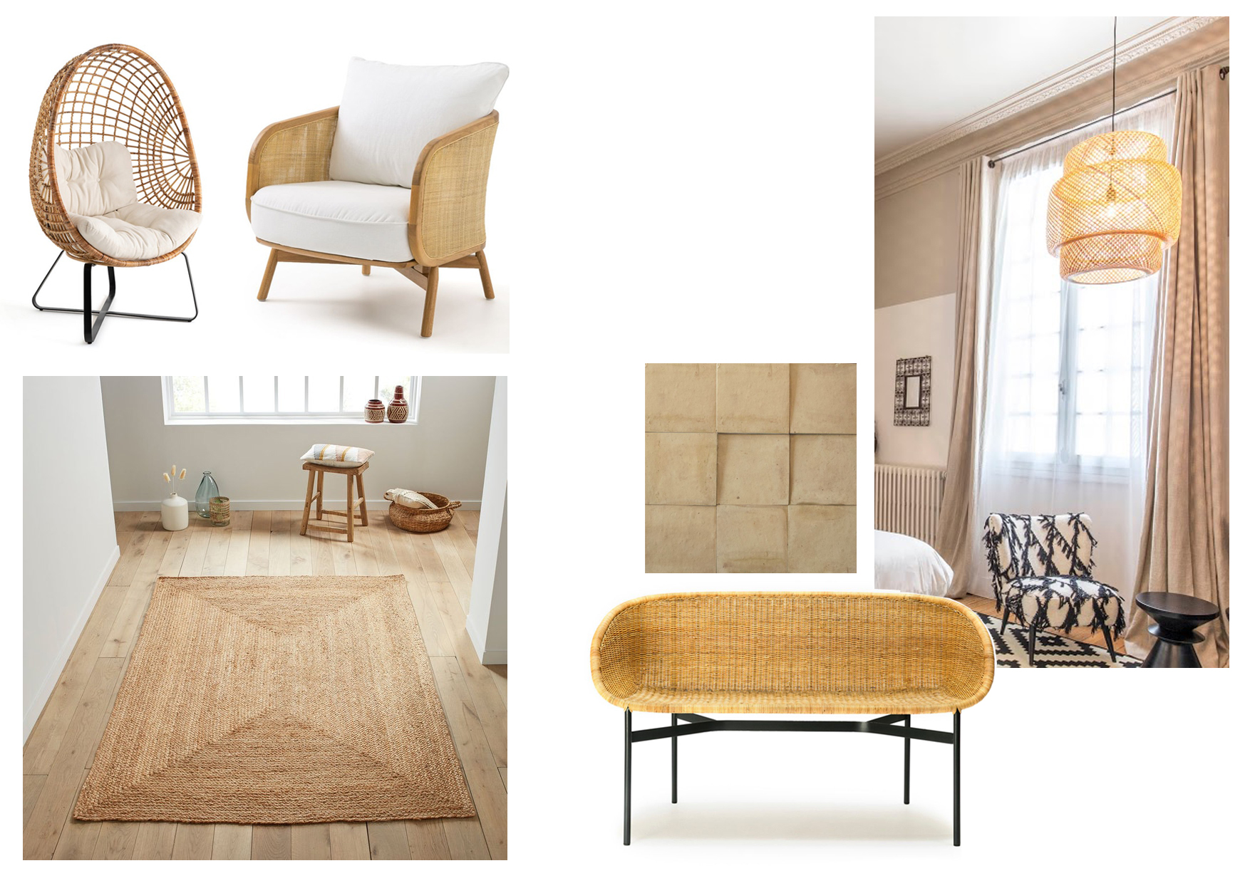 moodboard beige déco