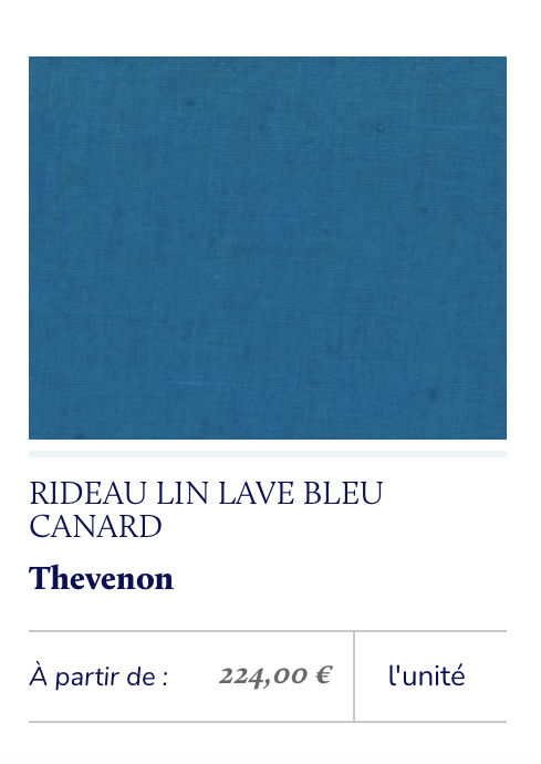 lin lavé bleu canard