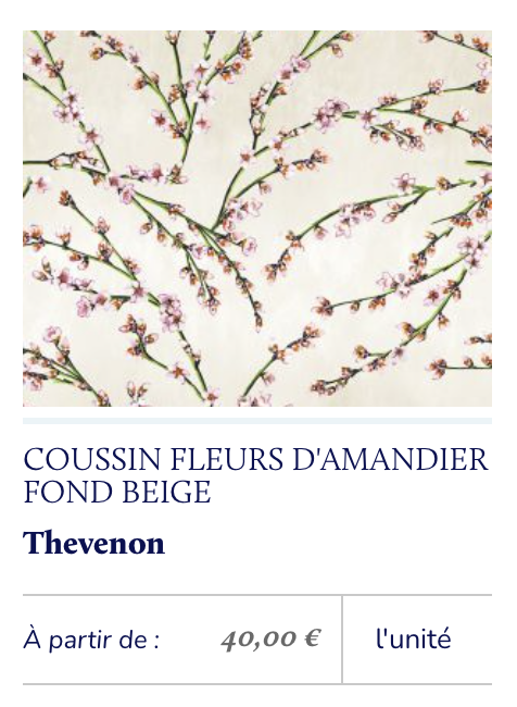 coussin fleur de cerisier