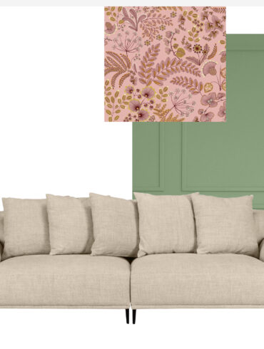 déco rose vert beige