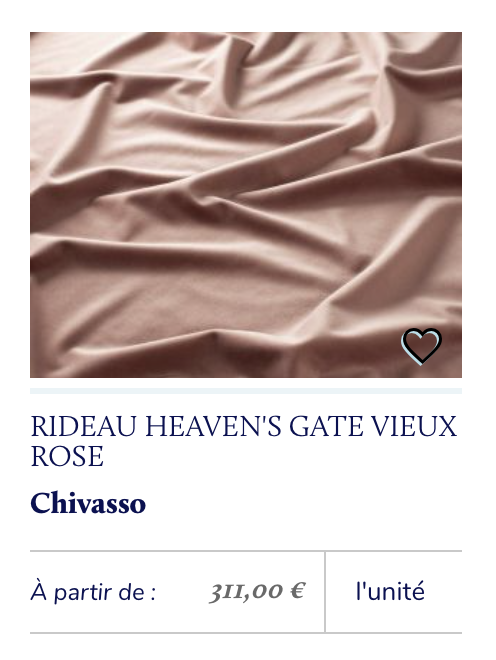 velours vieux rose rideaux