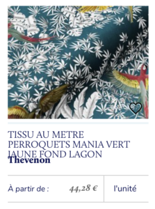 tissu perroquets