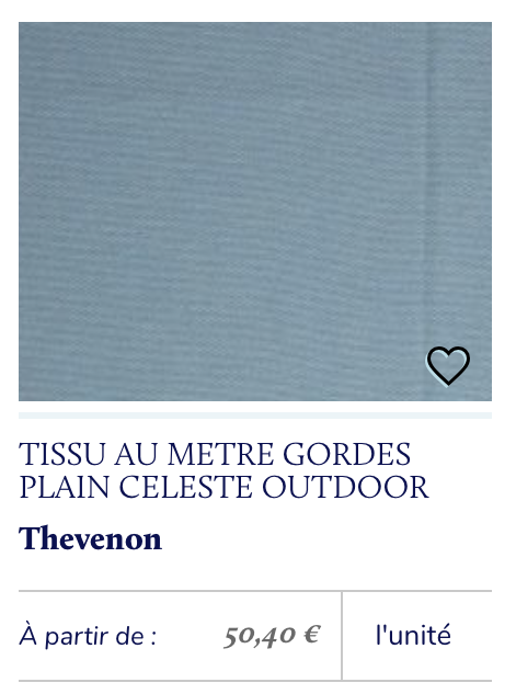 tissu outdoor bleu