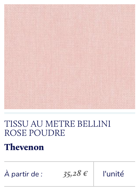 grosse toile rose poudré