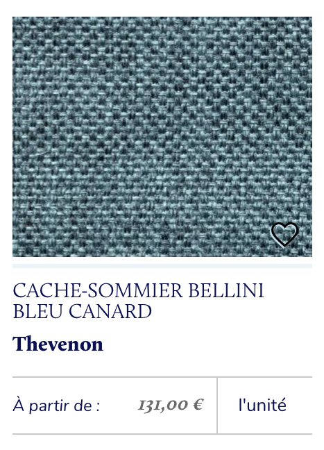 cache sommier bleu canard