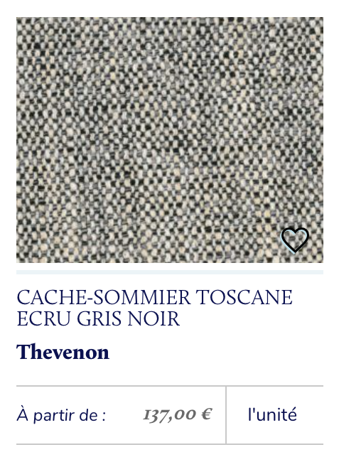 cache sommier tissu chiné toile