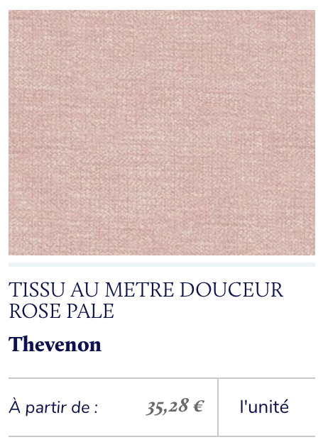 velours mat rose poudré