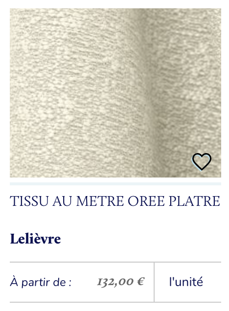 tissu effet matière écru