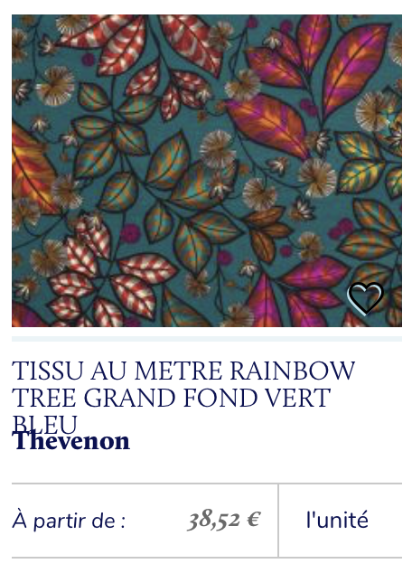 tissu imprimé fond bleu canard