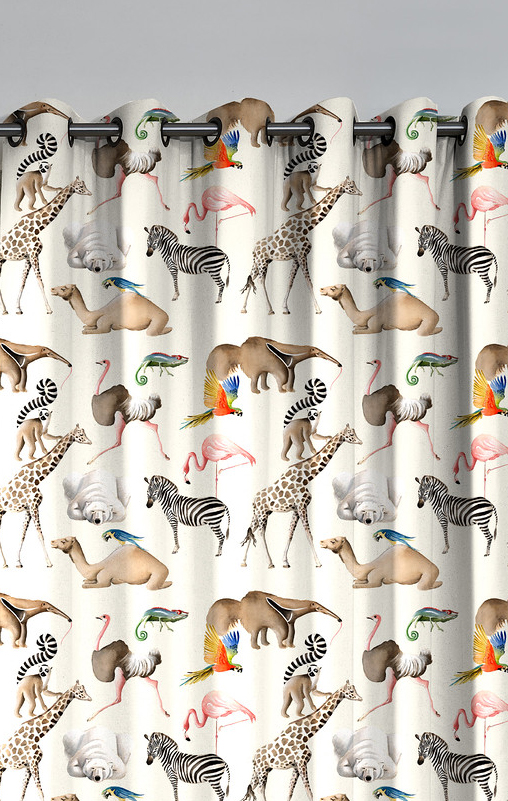 rideau chambre enfant animaux