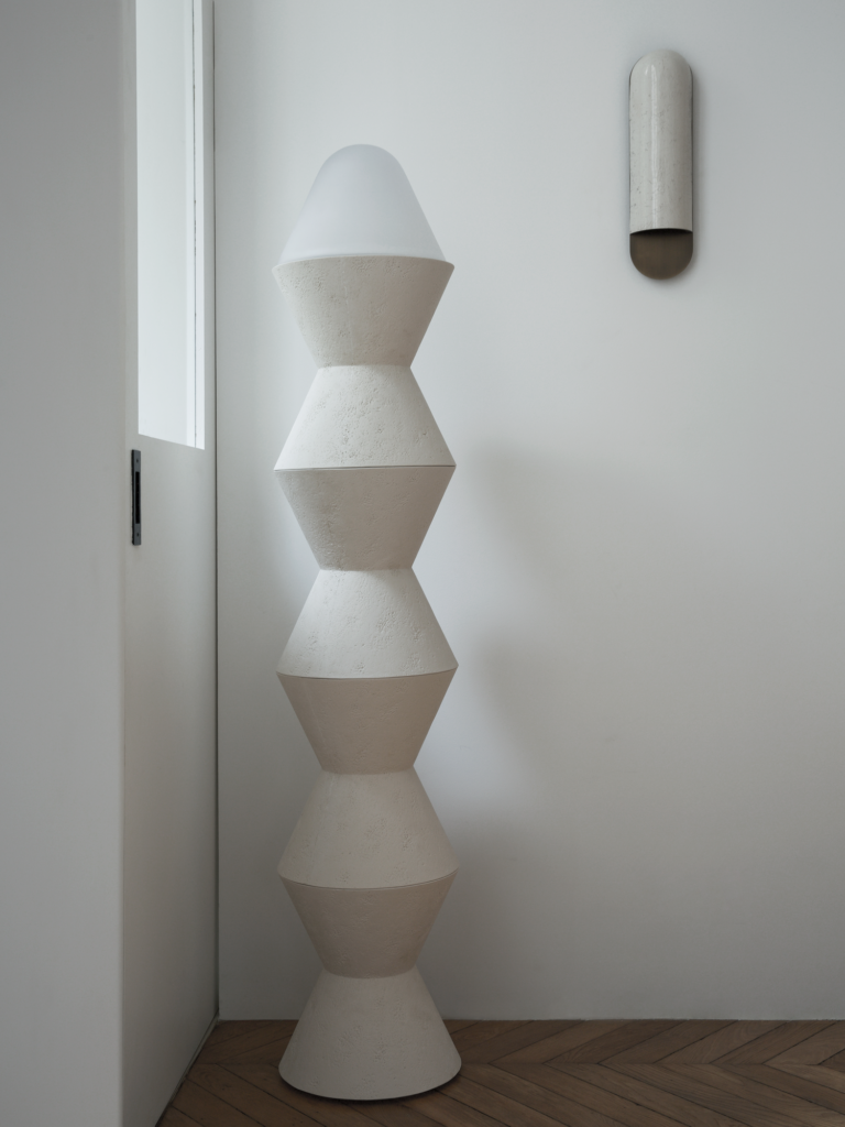 lampe sculpture blanche