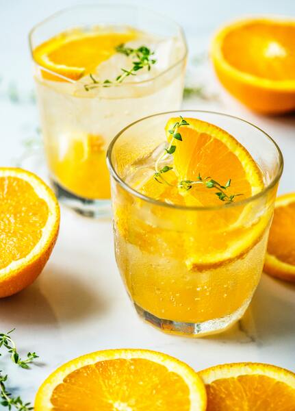 verres apéro spritz orange