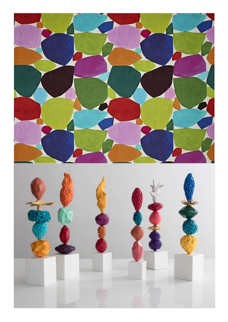 tissu pierre frey imprimé multicolore
