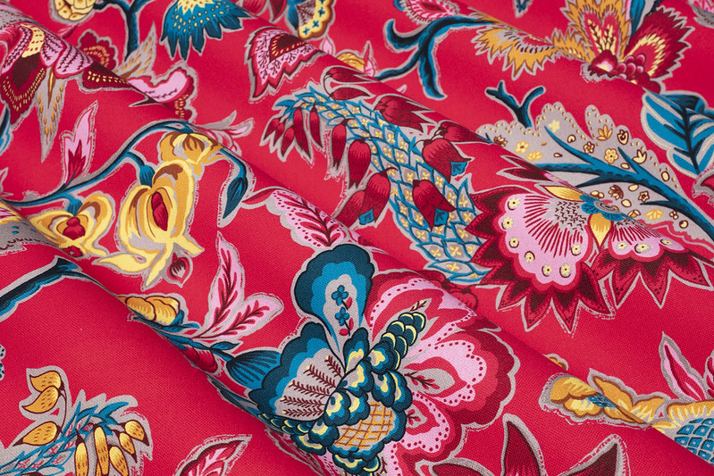 tissu perse coloré