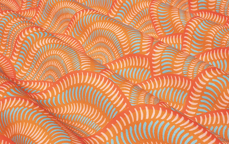 tissu mandarine