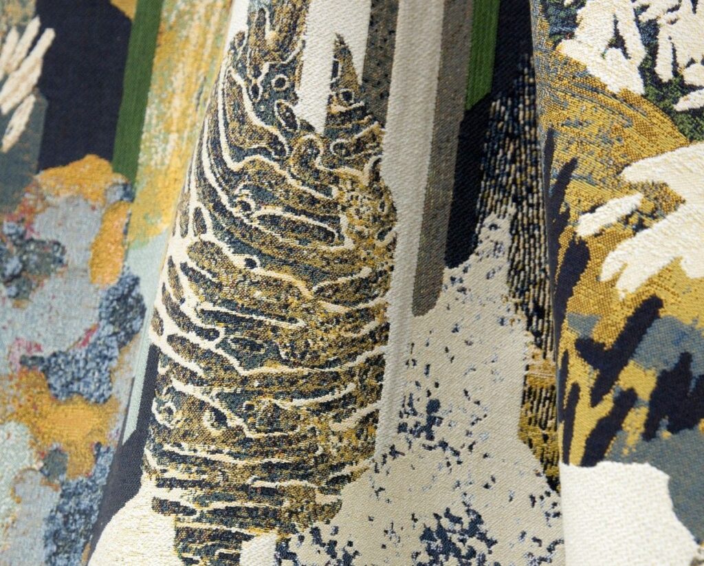 rideau lelièvre motifs textures