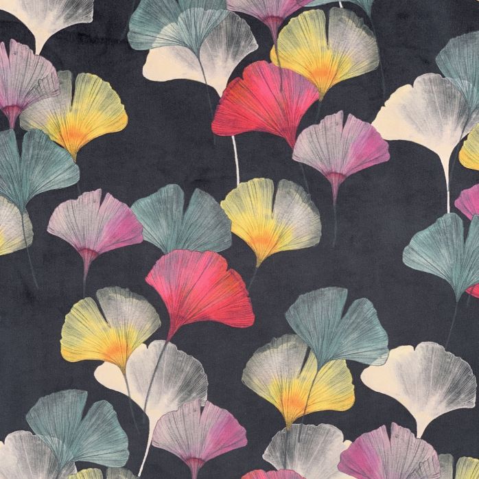 tissu imprimé feuilles ginko inspiration japon