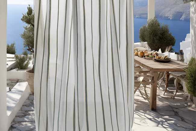 Rideau voilage Scopello navy, Luciano Marciato